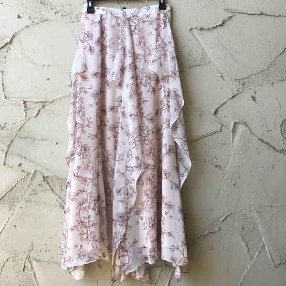 BCBG MaxAzria Amalli  Floral Maxi Skirt size 0 - Picture 5 of 14